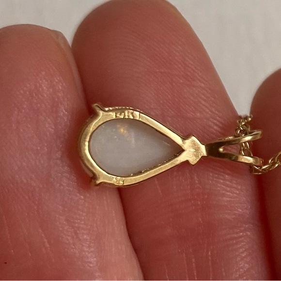 Vintage Opal & 14K Gold Necklace - Picture 9 of 13